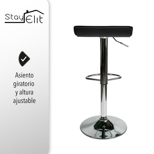 Taburetes de bar (2 unidades) altura regulable piel sintética barra  giratoria( taburetes, sillas de comedor, desayunador)