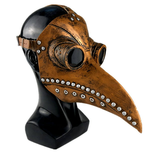 Máscara de médico de la peste negra de cuero en máscara de pico negro  máscara de Doctor de la peste negra Halloween Steampunk PU pájaros Cosplay  Doctour máscara Sincero Hogar