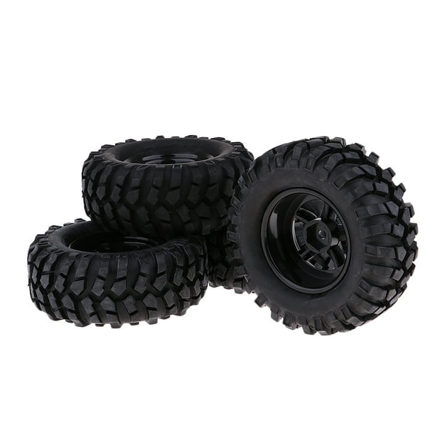 Neumáticos de llanta de rueda de actualización de coche RC de 4 piezas.  Llantas planas. Llantas de rueda Neumáticos de goma de coche RC. para coche  de gris CUTICAT Neumáticos para coches