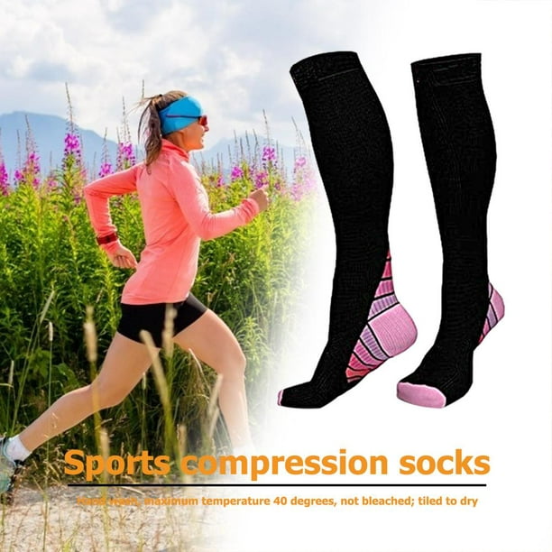 Calcetines deportivos de Color empalme Calcetines unisex hasta la pantorrilla (Rosa S/ Nuevos Originales | Walmart en línea