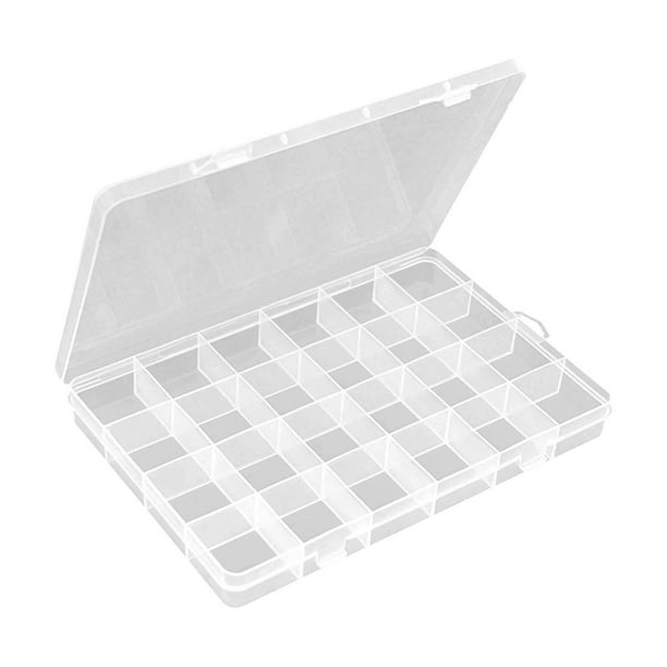 Caja organizadora de plástico transparente de 24 rejillas