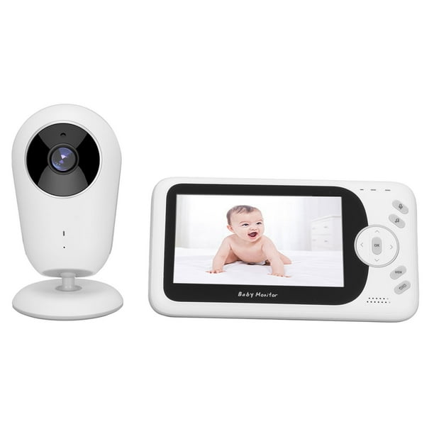 Monitor de bebé con cámara y audio, monitor de video para bebés sin visión  nocturna WiFi, cámara portátil para bebé, modo VOX, alarma de zoom