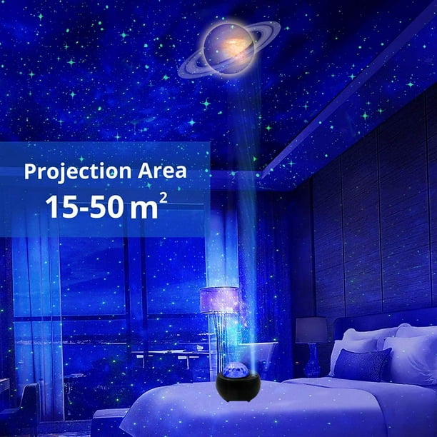 Proyector Galaxy, Proyector de luz estrella Luces LED Dormitorio con  Bluetooth