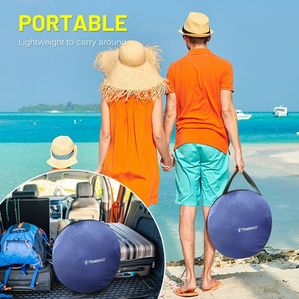 Carpa de playa portátil de despliegue automático instantáneo, protección  solar