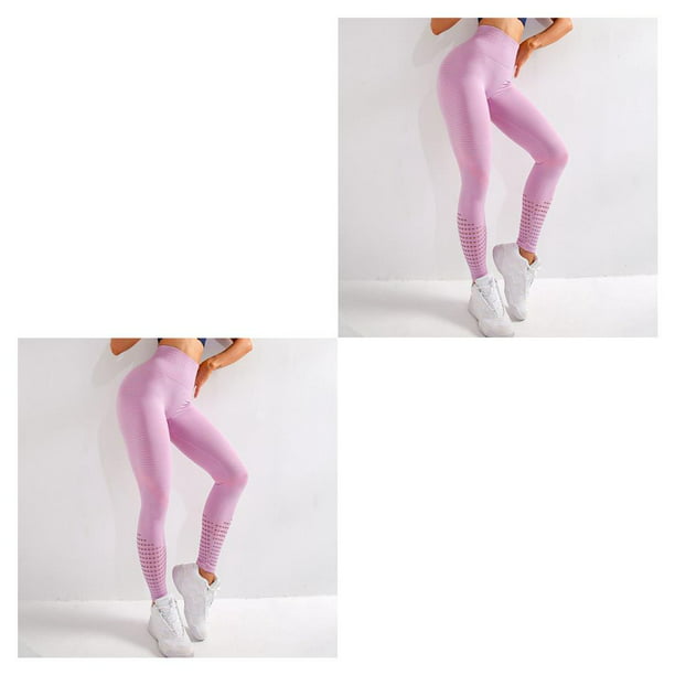Pantalones deportivos para mujer, para correr, ejercicio, deporte,  gimnasio, caminar, color rosa, talla L