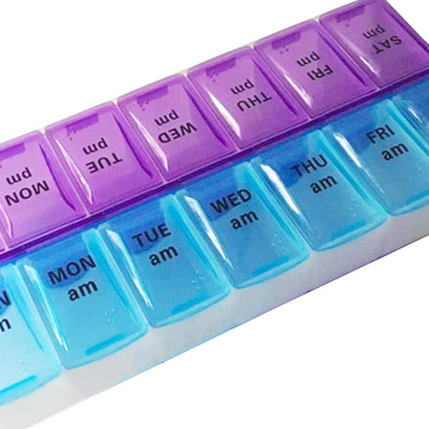 Caja de plástico Estuche para medicamentos Estuche para medicamentos  Organizador de pastillas Estuche para pastillas Estuche para pastillas a  prueba de humedad Recordatorio de medicamentos Recipiente Abanopi Caja de  plástico