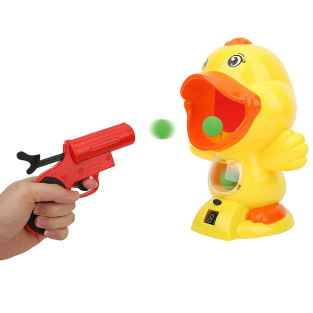 Juguetes de tiro de pato para niños de 3 a 5 años, 2 paquetes de pistolas  de espuma de juguete con objetivo móvil, juego de competencia interactivo