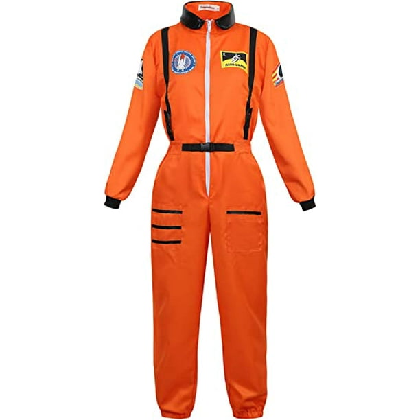 Disfraz de astronauta para mujer Disfraz de astronauta para adultos Traje de  vuelo Traje de cosplay (Naranja, L) JAMW Sencillez