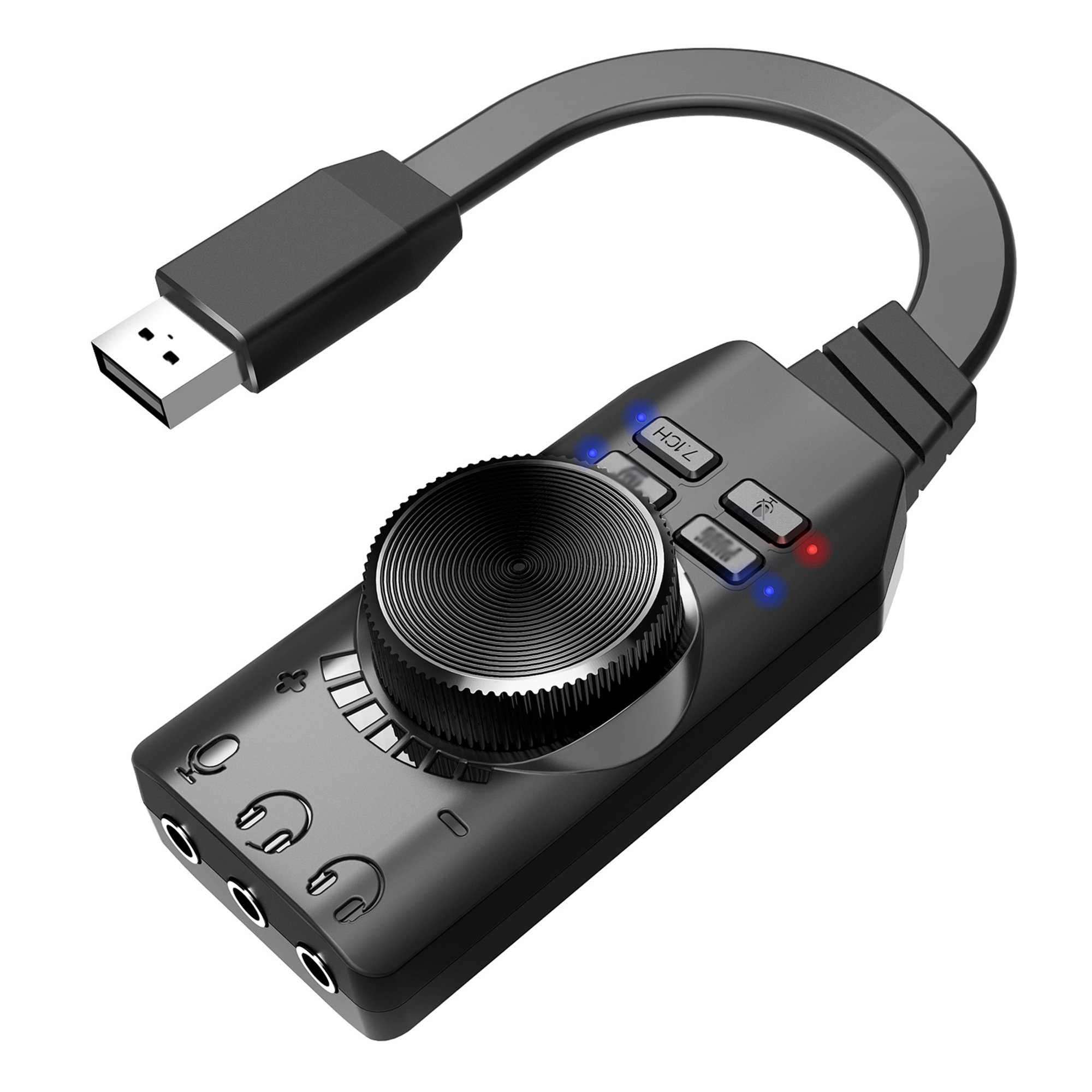 Micrófono USB para computadora, condensador cardioide Plug & Play,  micrófono para computadora portátil, botones de encendido/apagado y  silencio con