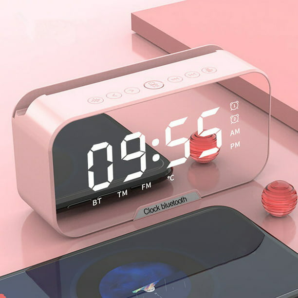Radio Reloj Despertador Digital Fm, Altavoz Bluetooth De 7 C