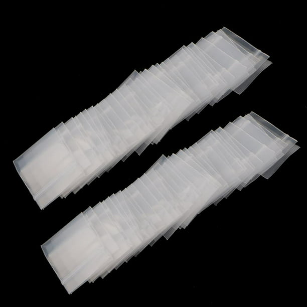 Bolsas pequeñas de polietileno con cremallera (1 x 1 pulgadas), microbolsas  de plástico, gruesas y duraderas de 2 mil, bolsas de diseñador para