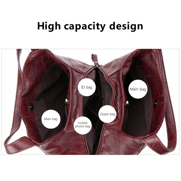 Teissuly Large Capacity Work Tote Bags for Women's Leather Big Purses and  handbags ladies Waterproof Big Shoulder Commuter Bag Teissuly  WER202312131702