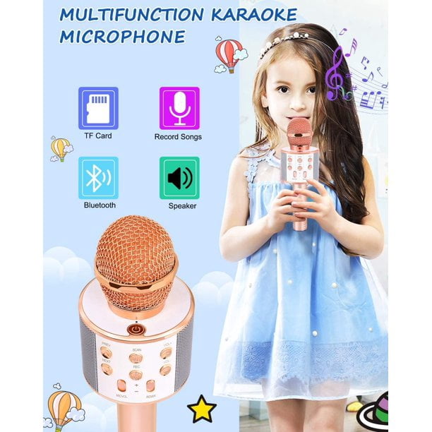 Juguetes divertidos para niñas de 4 a 15 años, micrófono de karaoke de mano  para niños de 7 a 14 años, regalos de cumpleaños para niños de 8, 9, 10 y 11