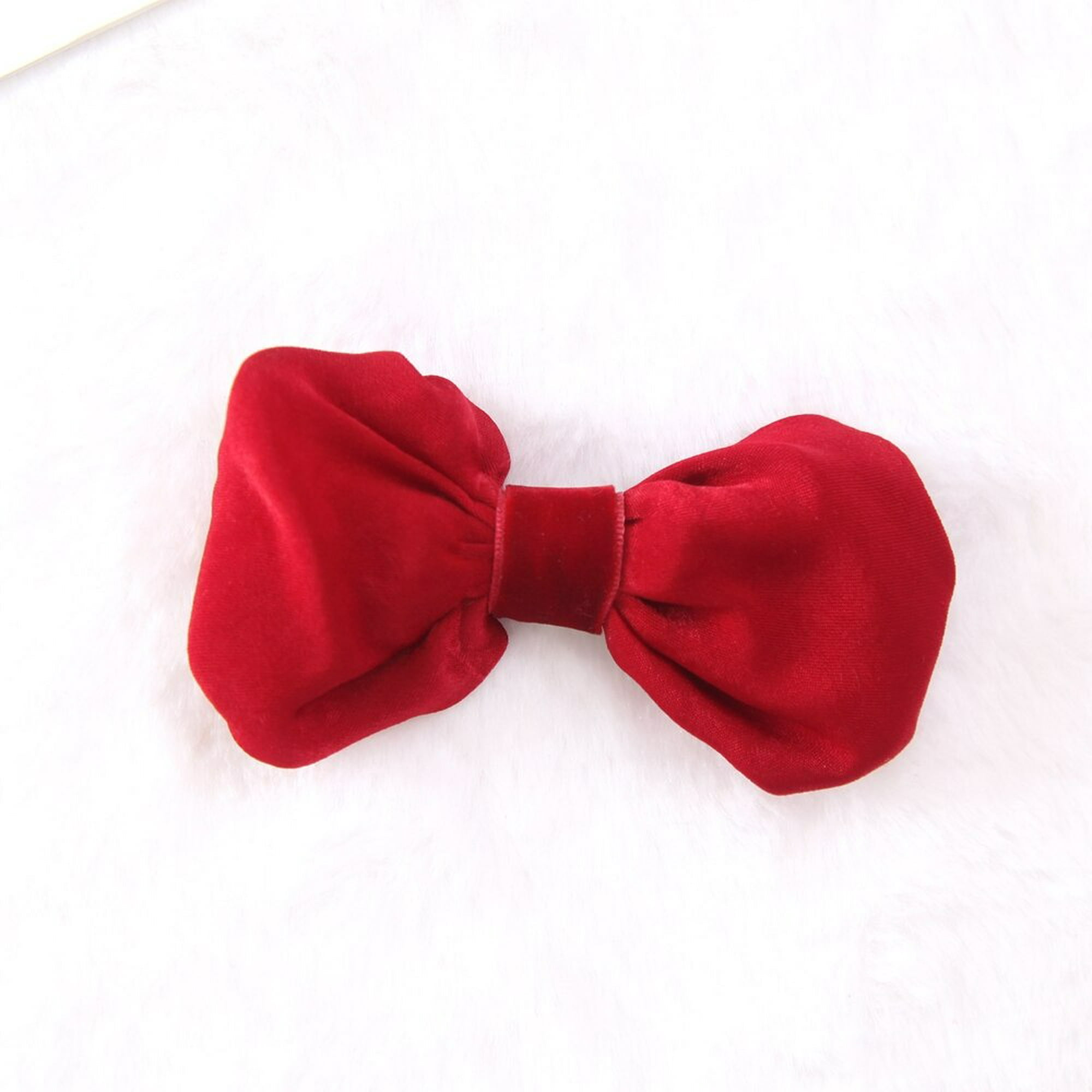 Oversized Red Velvet Bow Tie