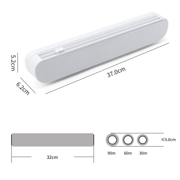 Dispensador de papel de aluminio Dispensador de papel de plástico para  alimentos de papel de alumini perfecl organizador de estante de  almacenamiento de cocina