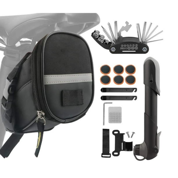  Kit de herramientas para bicicleta, soporte de manivela de  volante, herramientas de desmontaje y reparación de cadena, multifuncional,  accesorios esenciales para bicicleta de carretera MTB con caja de plástico  : Deportes