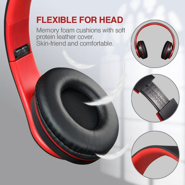 Auriculares Inalámbricos Bluetooth Con Orejera Suave y Micrófono  Incorporado