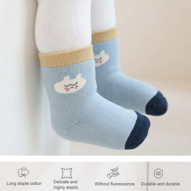 Calcetines antideslizantes para bebés y niños pequeños, calcetines de  algodón antideslizantes con pinzas, 6 pares