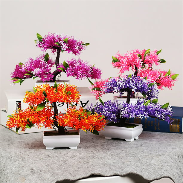 1x planta artificial en maceta pequeña - mesa decoración planta