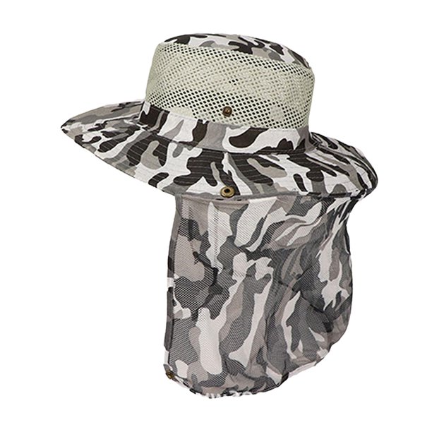 Sombrero de protección solar Sombrero de pesca con solapa para el cuello  Gorras para el sol Sombrero de malla ajustable Sombreros Transpirable E