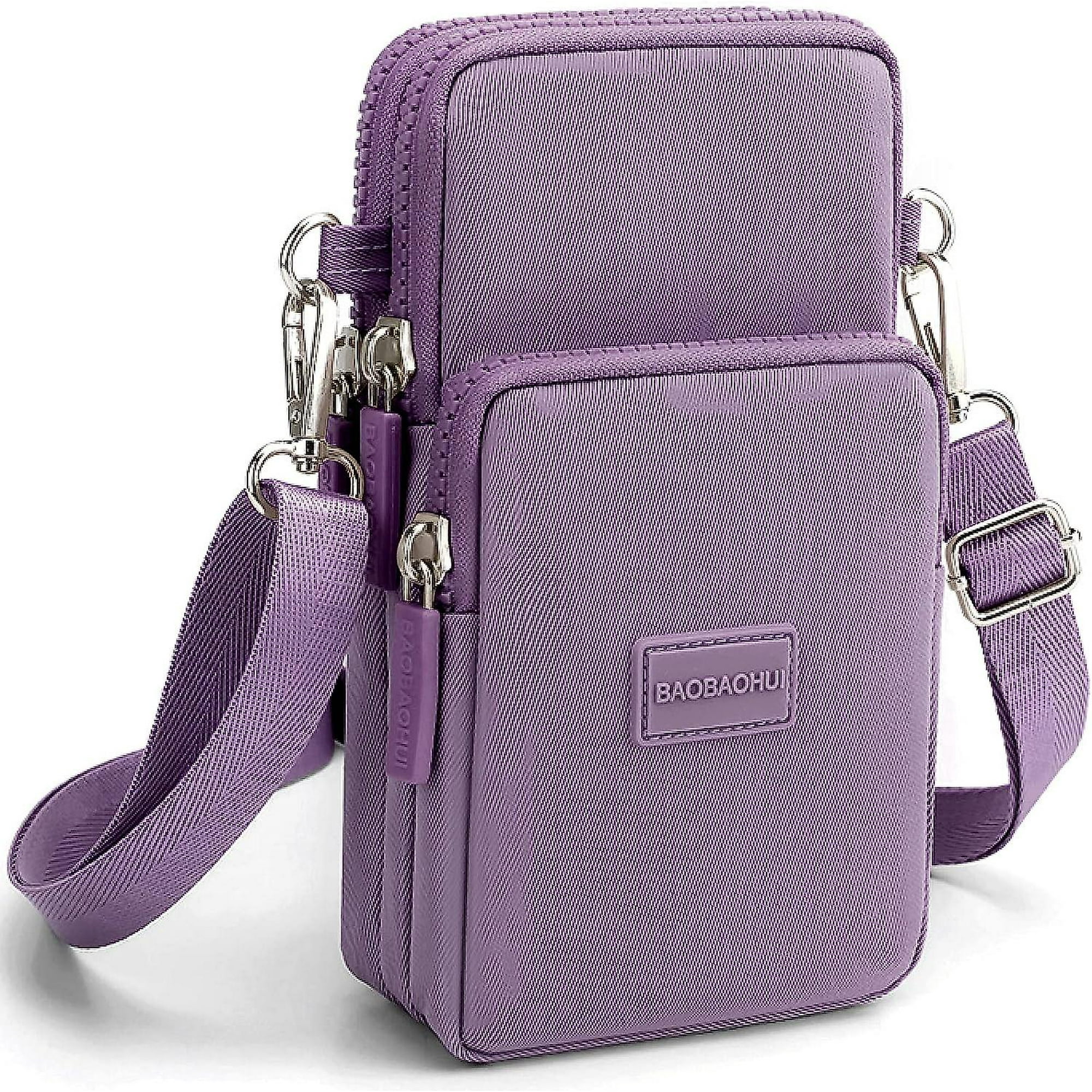 Bolsa de teléfono móvil de gran capacidad para mujer, cartera de un hombro,  bolso cruzado con cremallera, bolso largo multifuncional (color : D)
