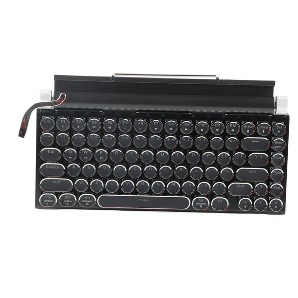 Teclado mecánico para juegos estilo máquina de escribir, teclado negro -  VIRTUAL MUEBLES