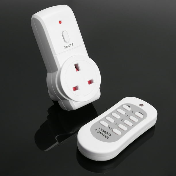 1pc Reino Unido Enchufe Toma de corriente Interruptor de luz Enchufe + 1pc  Control remoto inalámbrico Hugtrwg Nuevos Originales