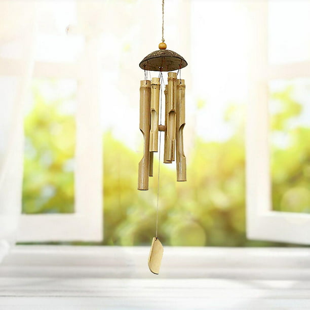 Campanas de bambú natural, de bambú colgantes, cáscara de , sonido , adorno de patio, campana Baoblaze Campanas de viento | Walmart en línea