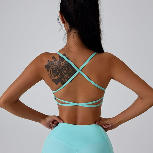 Ropa interior deportiva para mujer: ropa interior de yoga para correr con  espalda en forma de U, top de ropa deportiva, ropa deportiva para hacer