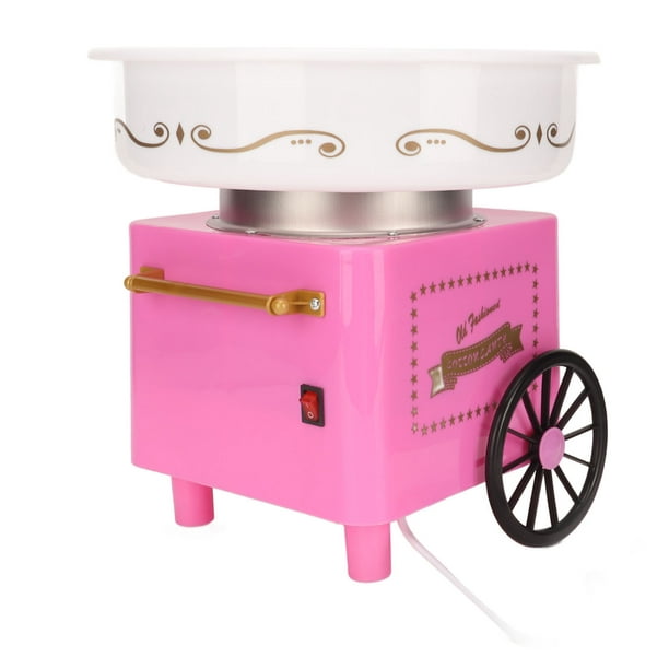 Joykoo Máquina de algodón de azúcar para niños, máquina casera de algodón  de azúcar con placa grande para salpicaduras, mini máquina portátil de hilo