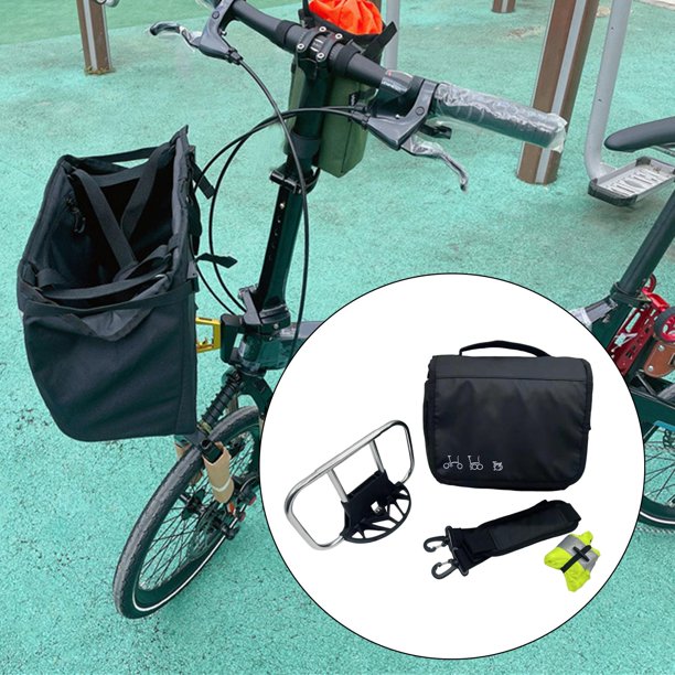 CESTA DE TELA PARA BICI PLEGABLE DELANTERA 