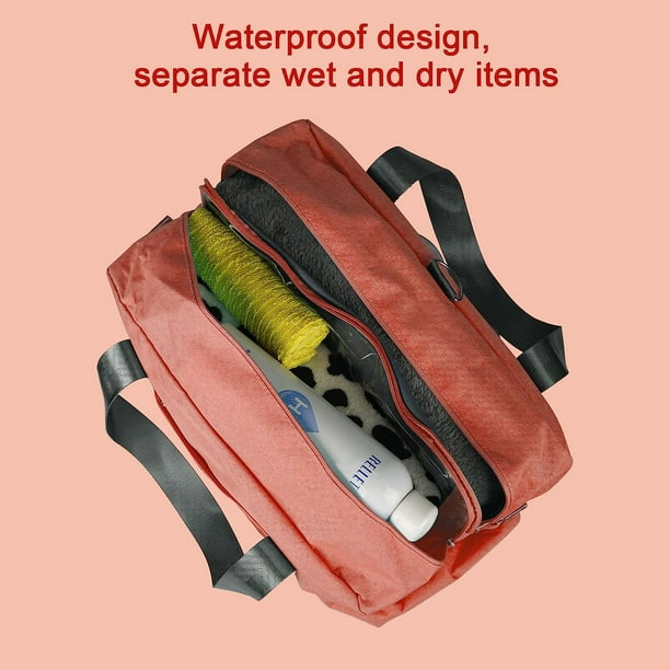 Bolsa de viaje con compartimento para zapatos, unisex, resistente al agua
