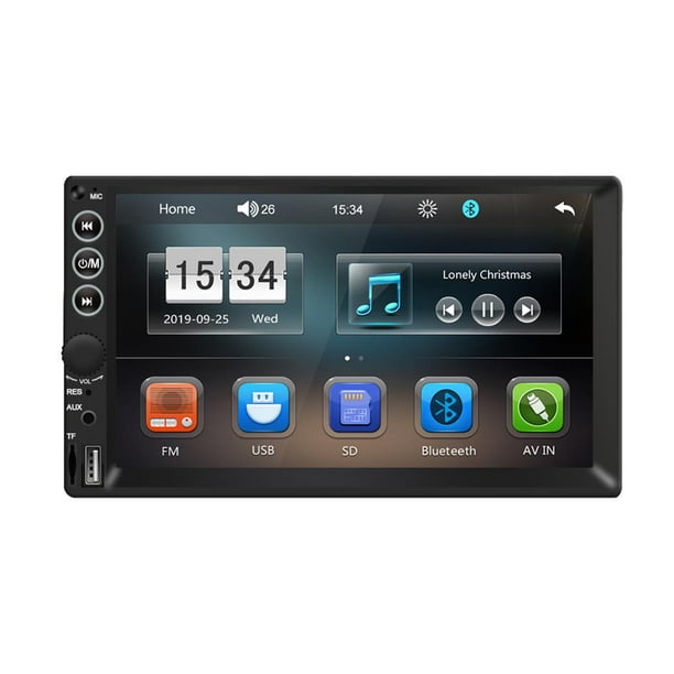 Reproductor multimedia con pantalla táctil de 7 y Bluetooth para coche,  Radio de coche 2 Din