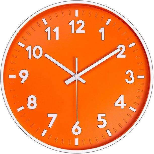 reloj pared cocina diseño naranja relojes pared modernos