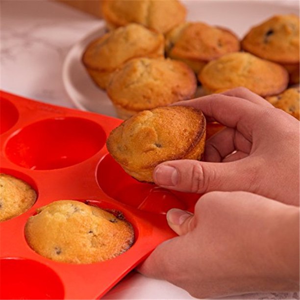 Molde de silicona para magdalenas y mini cupcakes (12 y 24 tazas) – Mini  molde antiadherente para muffins – libre de BPA y apto para lavavajillas –