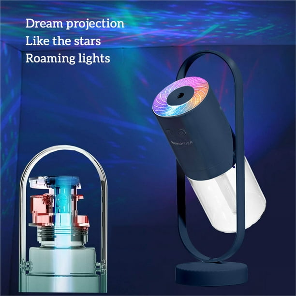 Humidificador de luz nocturna giratorio, humidificador inalámbrico,  humidificador de escritorio de 360 grados, minihumidificador de luz  nocturna