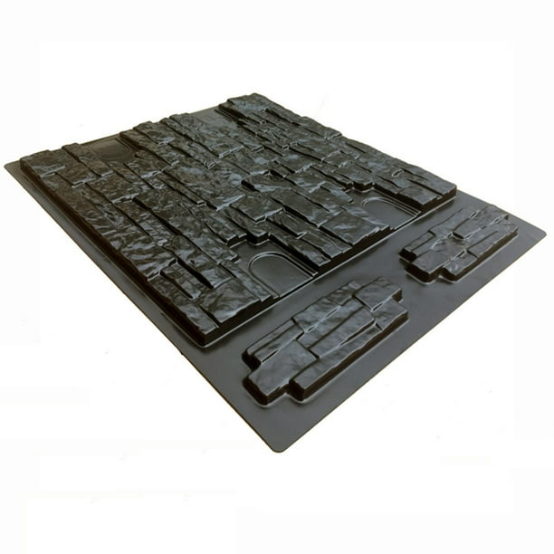 Betonex - Juego de 10 moldes de plástico ABS para hormigón yeso pared  piedra hormigón molde #W04