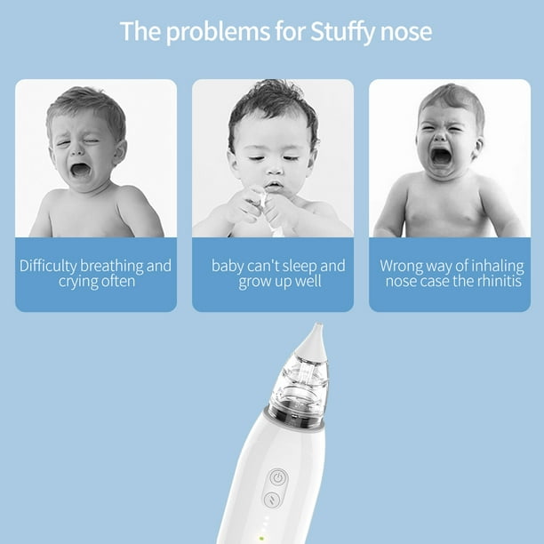 Aspirador nasal para bebé: Succión eléctrica de nariz para bebé, aspirador  de nariz para bebé, aspirador de nariz para bebé, limpiador de nariz de