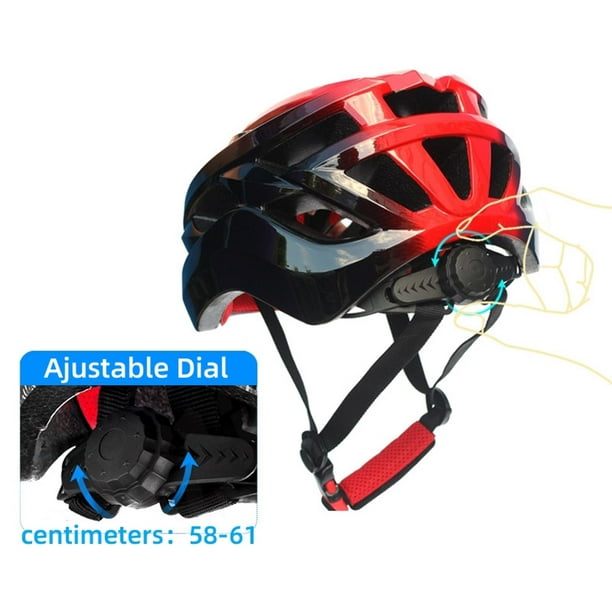 Casco de bicicleta de montaña para adultos con luz LED, cómodos cascos de  bicicleta para hombres y mujeres con visera, correas ajustables, gran