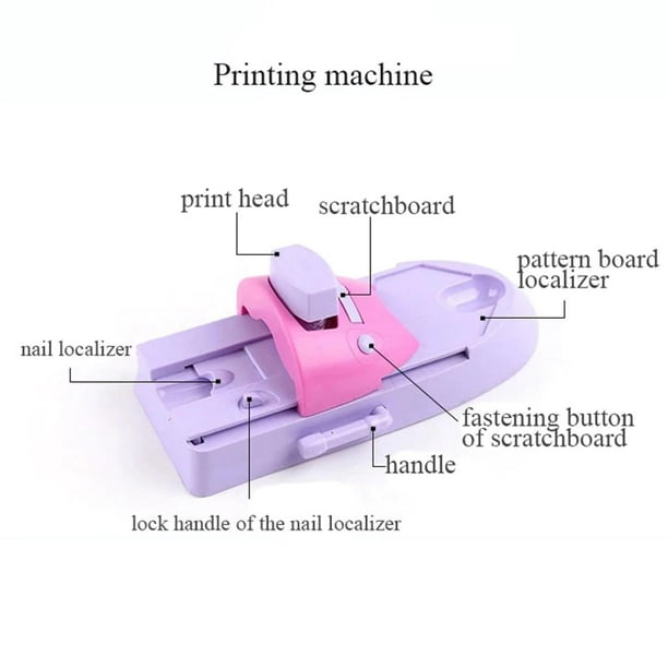 Máquina de impresión de uñas máquina de impresora de manicura herramienta  de arte de uñas Impresora de arte de uñas Nail Art DIY Patrón de impresión  Stamper Machine ANGGREK Otros, Impresora De