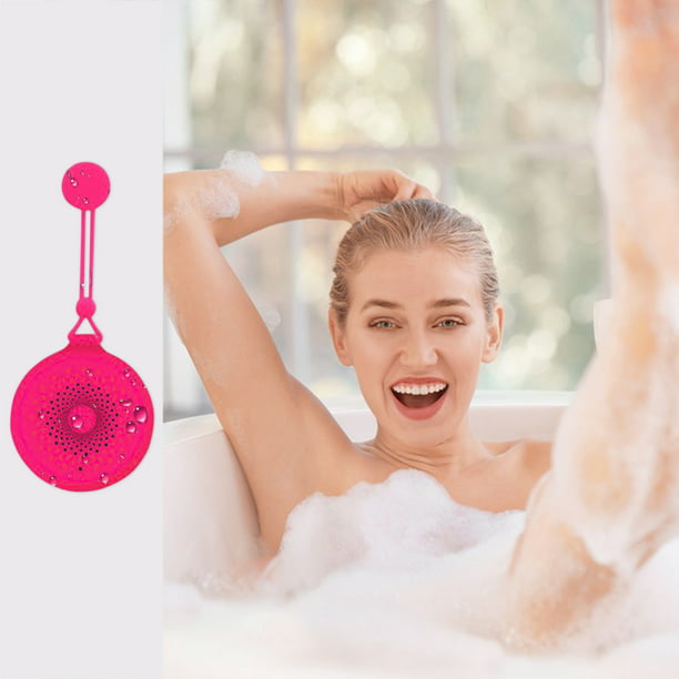 Altavoz de ducha Bluetooth, altavoz de ducha inalámbrico portátil con  micrófono incorporado de ventosa (rosa)