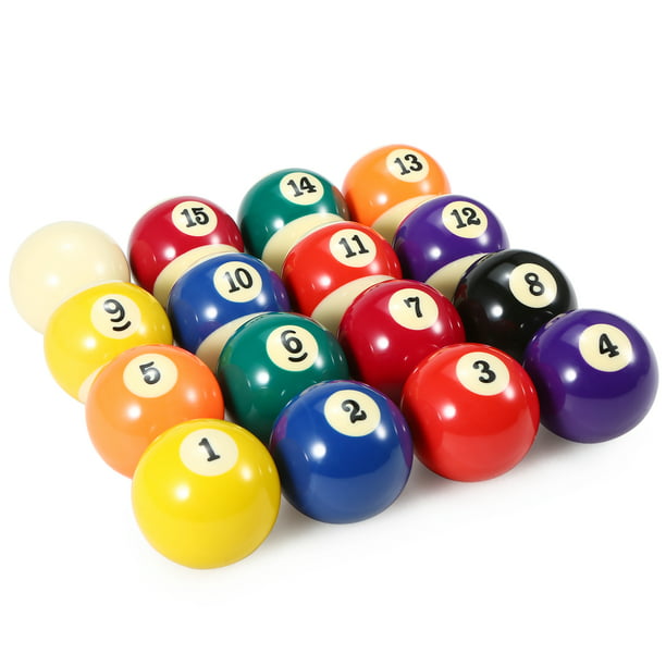 Juego de bolas de billar mejoradas, tamaño mini de 1.5 pulgadas para mesa  de billar de 6 pies, juego de bolas de billar de 1-1/2 pulgadas, estilo