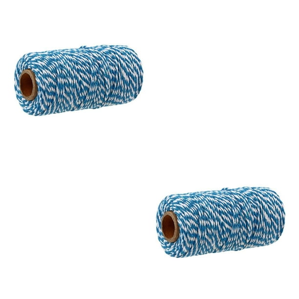 Kearding Cuerda de hilo de algodón de 100 metros y 2mm, cuerda de algodón  para decoración del hogar, regalo de Navidad hecho a mano, embalaje Type7  NO7