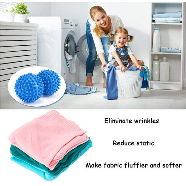 Bolas para secadora de ropa - Paquete de 6 alternativas de suavizante de  tela reutilizable (azul) oso de fresa Electrónica