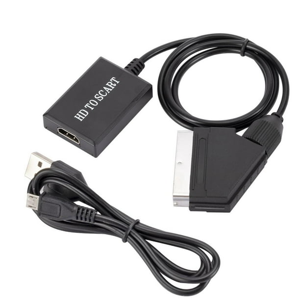 Adaptador Convertidor HDMI a SCART 720P / 1080P Conector de Cables