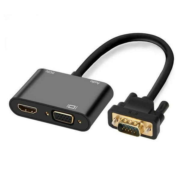 Adaptador Vga a HDMI compatible con divisor Vga con convertidor de Audio de  3,5mm para proyector de Pc HDtv – Los mejores productos en la tienda online  Joom Geek
