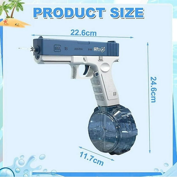 Pistolas de agua eléctricas para adultos y niños, pistolas de chorro con  batería de gran capacidad, alcance de hasta 32 pies de alcance automático  de