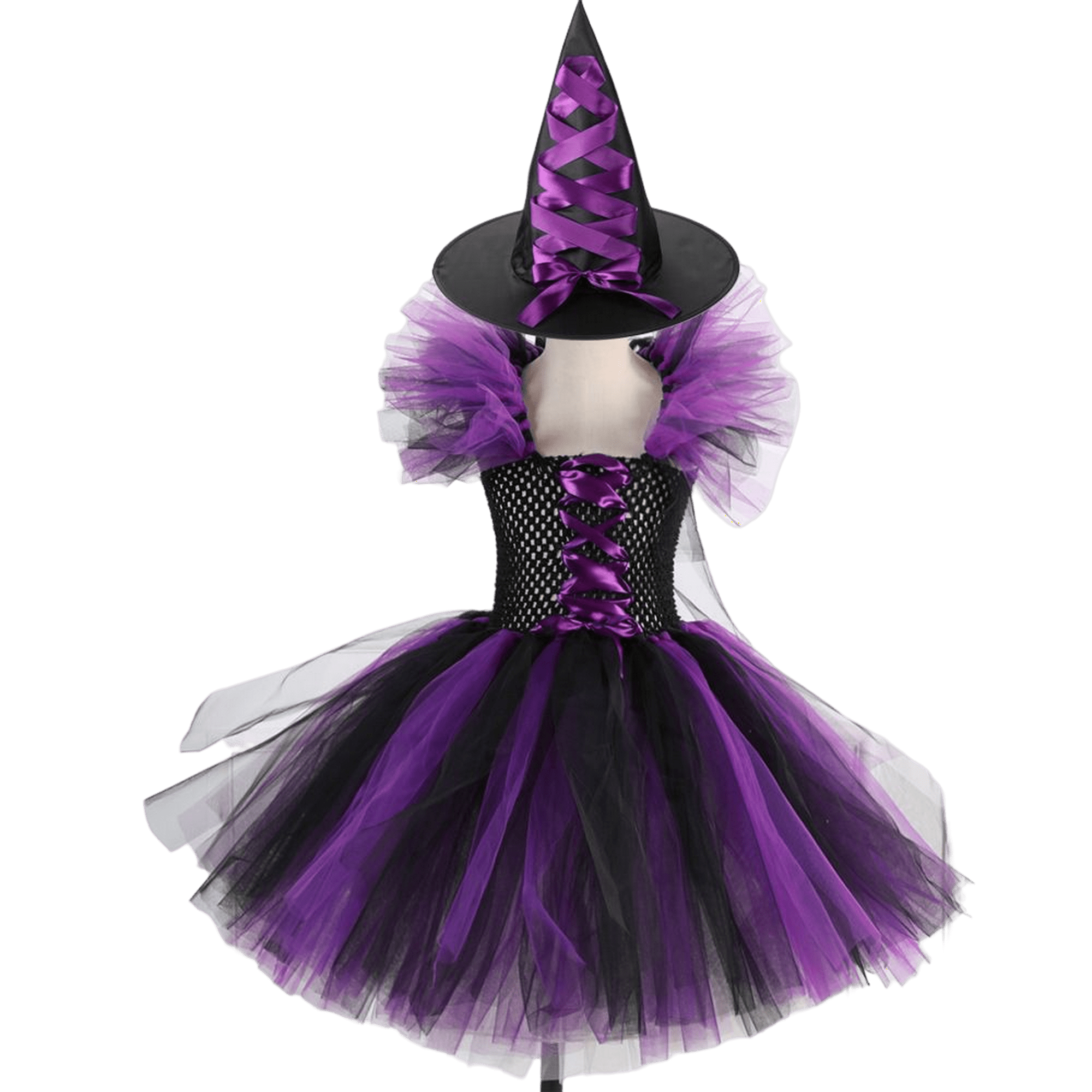 Disfraz De Bruja De Halloween Para Niñas Traje De Carnaval Para Niños Vestido De Bruja 9410