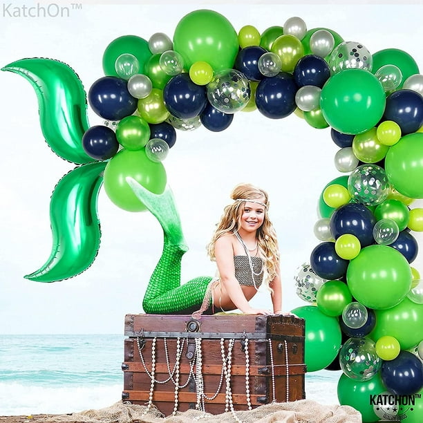 25 Piezas globos sirena cumpleaños 3 años,globos de aluminio de  sirena,globos cumpleaños fiesta sirena,globo de cola de sirena,globo de  cola de
