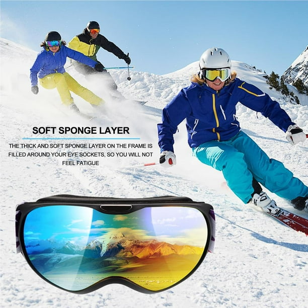 Advancent OBAOLAY, gafas de esquí para niños, gafas para niñas y niños,  gafas multifuncionales para Snowboard, gafas de nieve para esquiar al  Deportes de nieve Azul